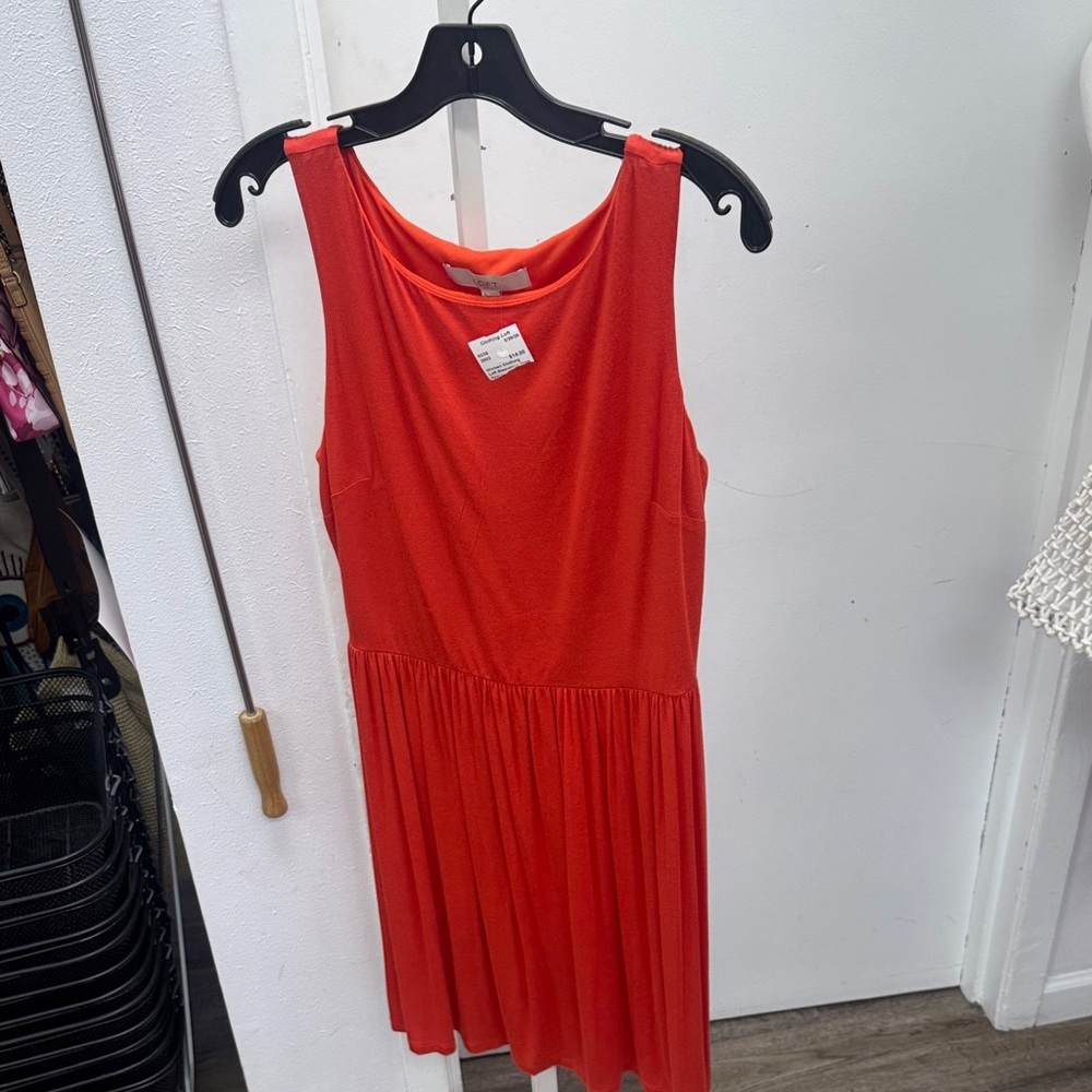 LOFT Women's Red Midi Dress Size Medium